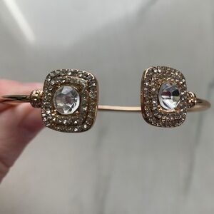 1969 Dazzling Crystal-Studded Gold Tone Bracelet